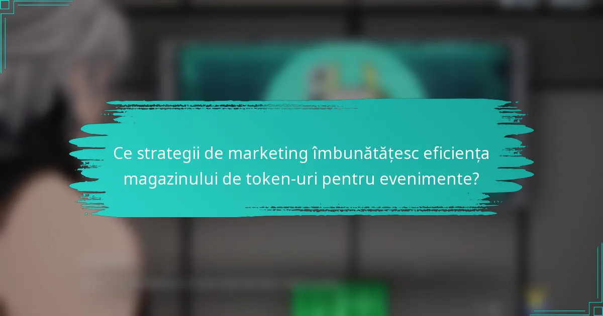 Ce strategii de marketing îmbunătățesc eficiența magazinului de token-uri pentru evenimente?