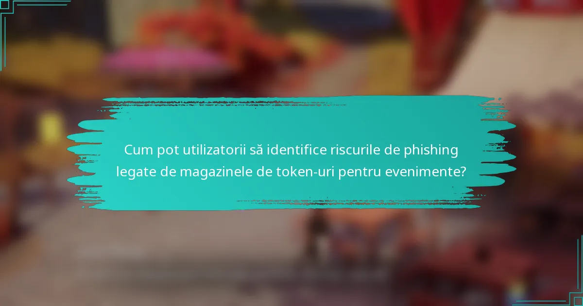 Cum pot utilizatorii să identifice riscurile de phishing legate de magazinele de token-uri pentru evenimente?