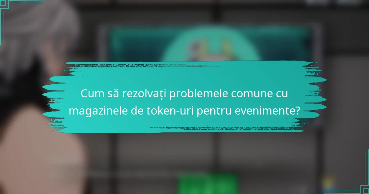 Cum să rezolvați problemele comune cu magazinele de token-uri pentru evenimente?